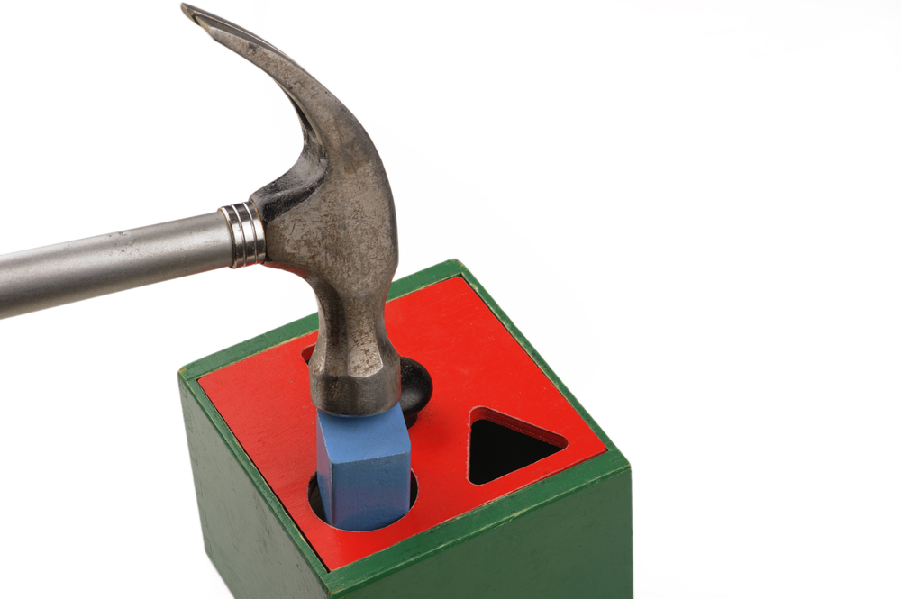 Square peg in a round hole Square peg in a round hole